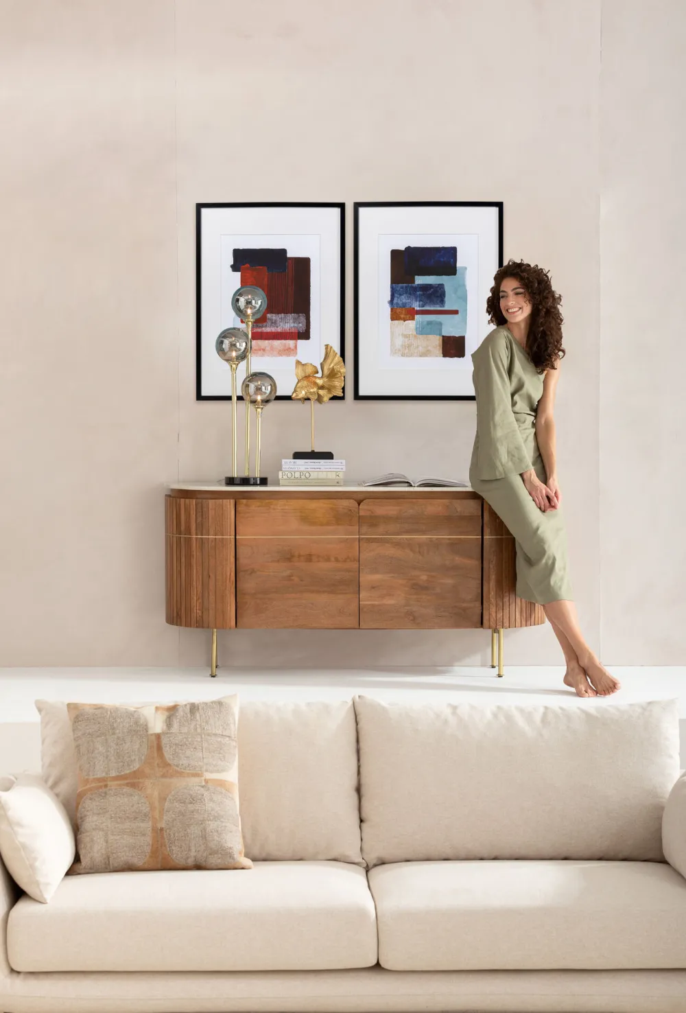 KARE Design Taulut*Box Back Blue Kehystetty Taulu 60x80cm