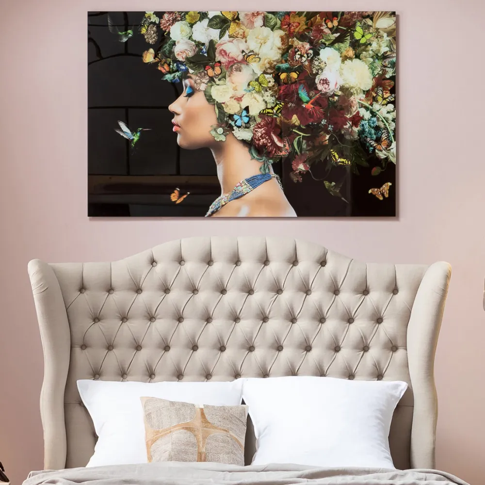 KARE Design Taulut*Bunch Of Flowers Lasitaulu 150x100cm