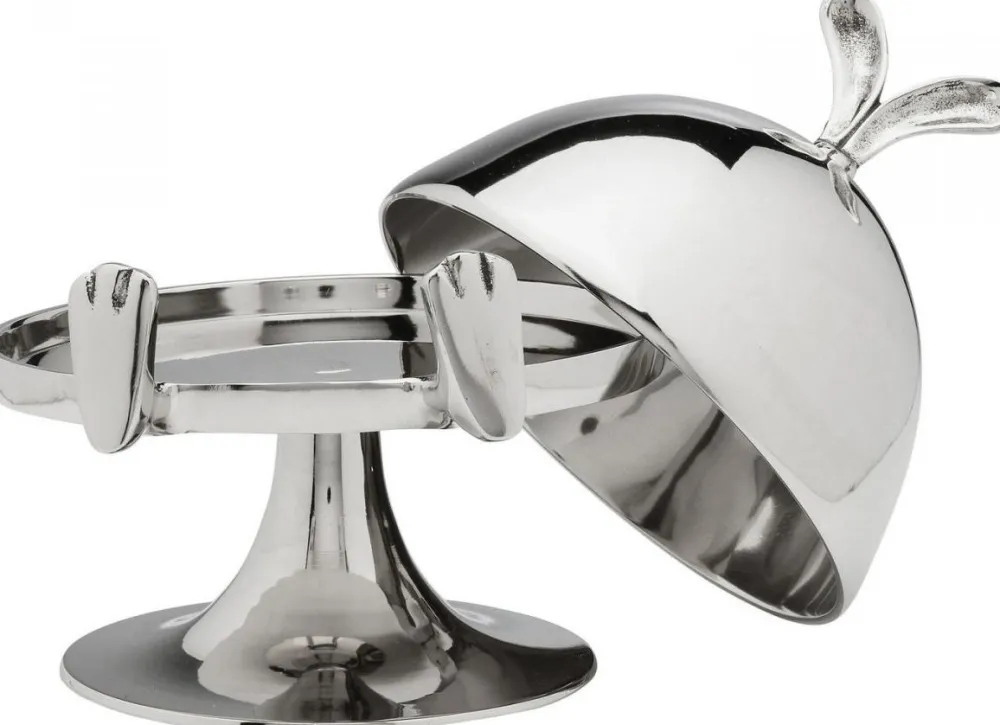 KARE Design Keittiö Ja Astiat|Jalalliset Koriste-Esineet*Bunny Pupu Kakkukupu, Tarjotin Kuvulla, Hopea