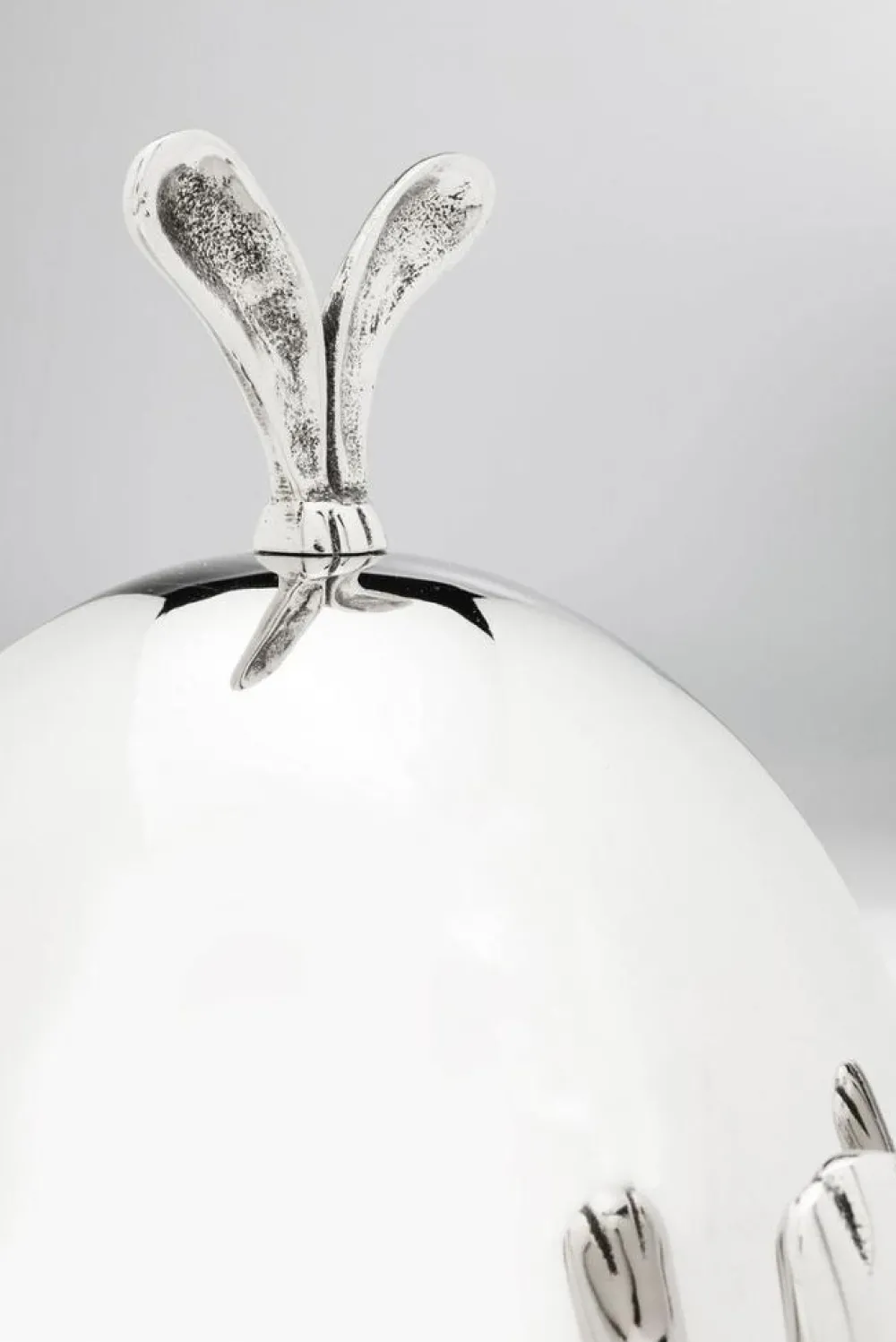 KARE Design Keittiö Ja Astiat|Jalalliset Koriste-Esineet*Bunny Pupu Kakkukupu, Tarjotin Kuvulla, Hopea