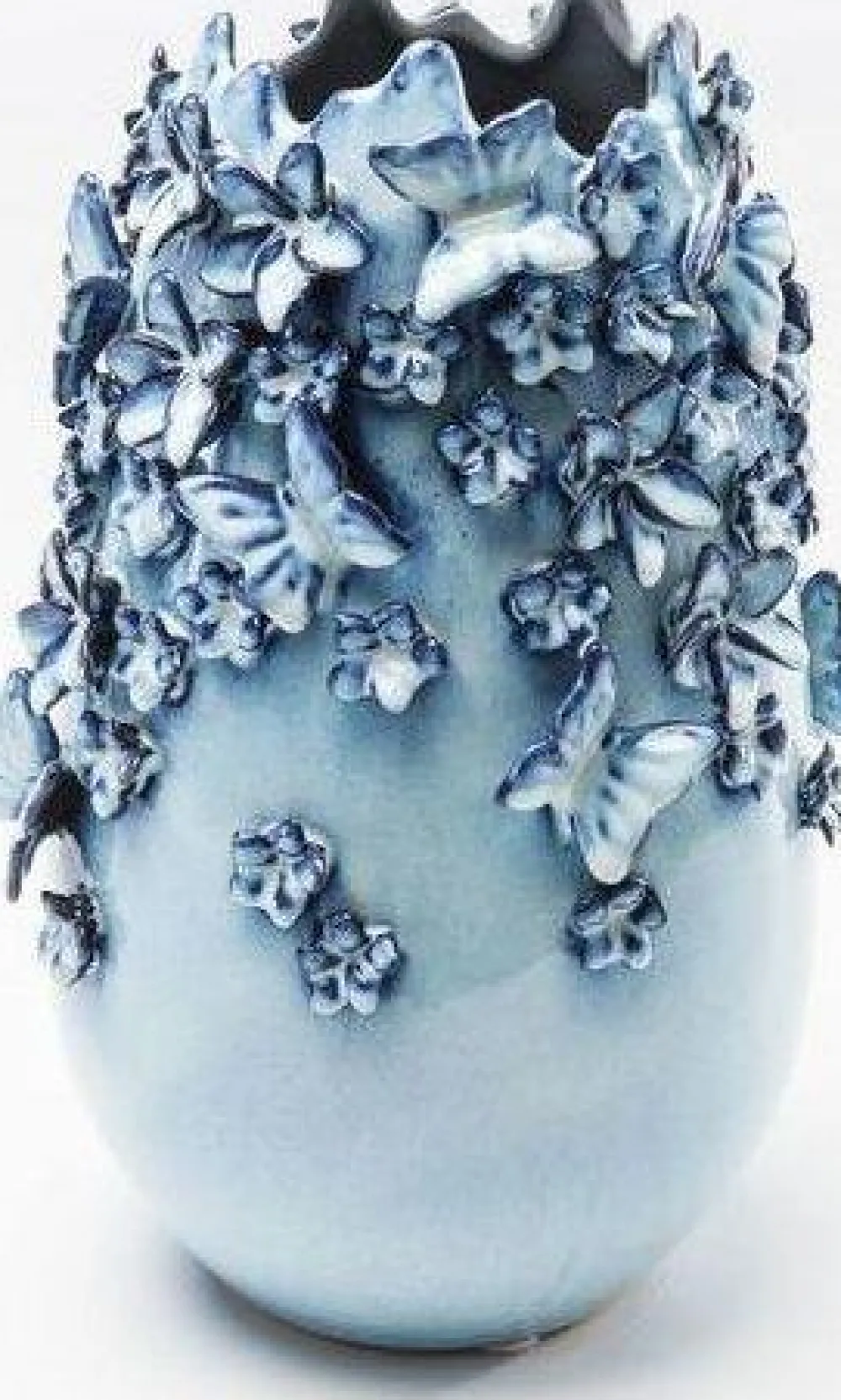 KARE Design Maljakot|Olohuone*Butterflies Perhoset Maljakko, Vaaleansininen 35cm