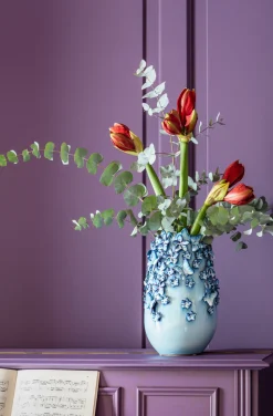 KARE Design Maljakot|Olohuone*Butterflies Perhoset Maljakko, Vaaleansininen 35cm