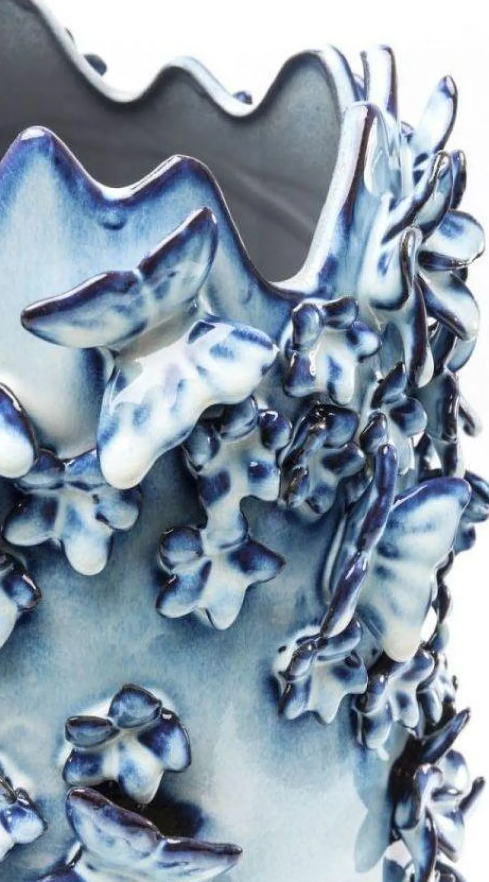 KARE Design Maljakot*Butterflies Perhoset Maljakko, Vaaleansininen 50cm