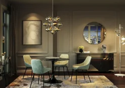 KARE Design Lattiavalaisimet|Olohuone*Calotta Chrome 5-lite Lattiavalaisin