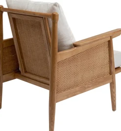 KARE Design Nojatuolit*Cane Tuoli Käsinojilla - Saarni Massiivipuuta, Kangasverhoilu