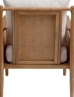 KARE Design Nojatuolit*Cane Tuoli Käsinojilla - Saarni Massiivipuuta, Kangasverhoilu