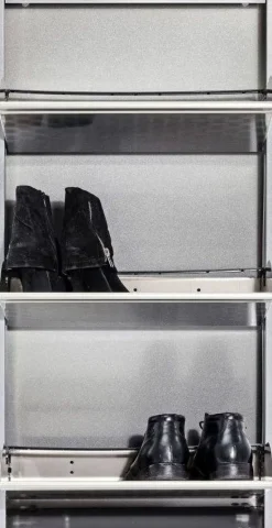 KARE Design Kenkäkaapit*Caruso 3 Kenkäkaappi, Harjattu Hopea