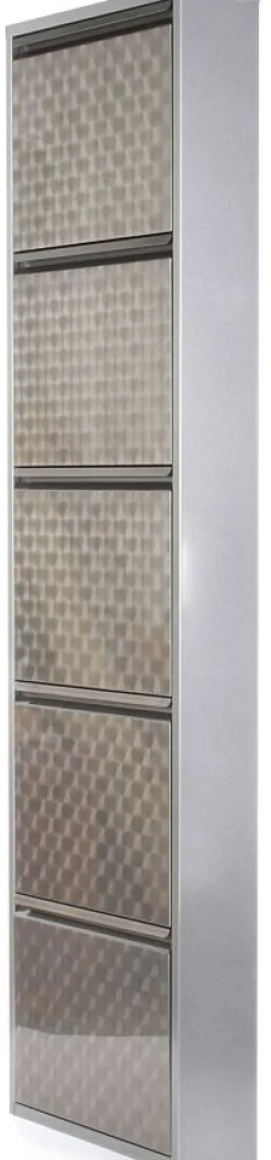 KARE Design Kenkäkaapit*Caruso 5 Kenkäkaappi, Harjattu Hopea