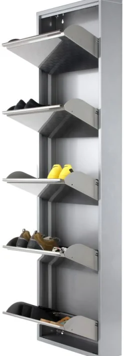 KARE Design Kenkäkaapit*Caruso 5 Kenkäkaappi, Harjattu Hopea