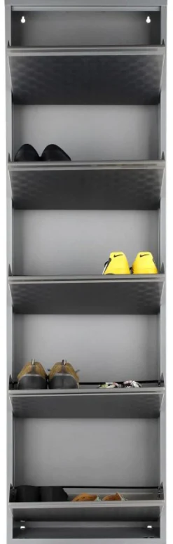 KARE Design Kenkäkaapit*Caruso 5 Kenkäkaappi, Harjattu Hopea