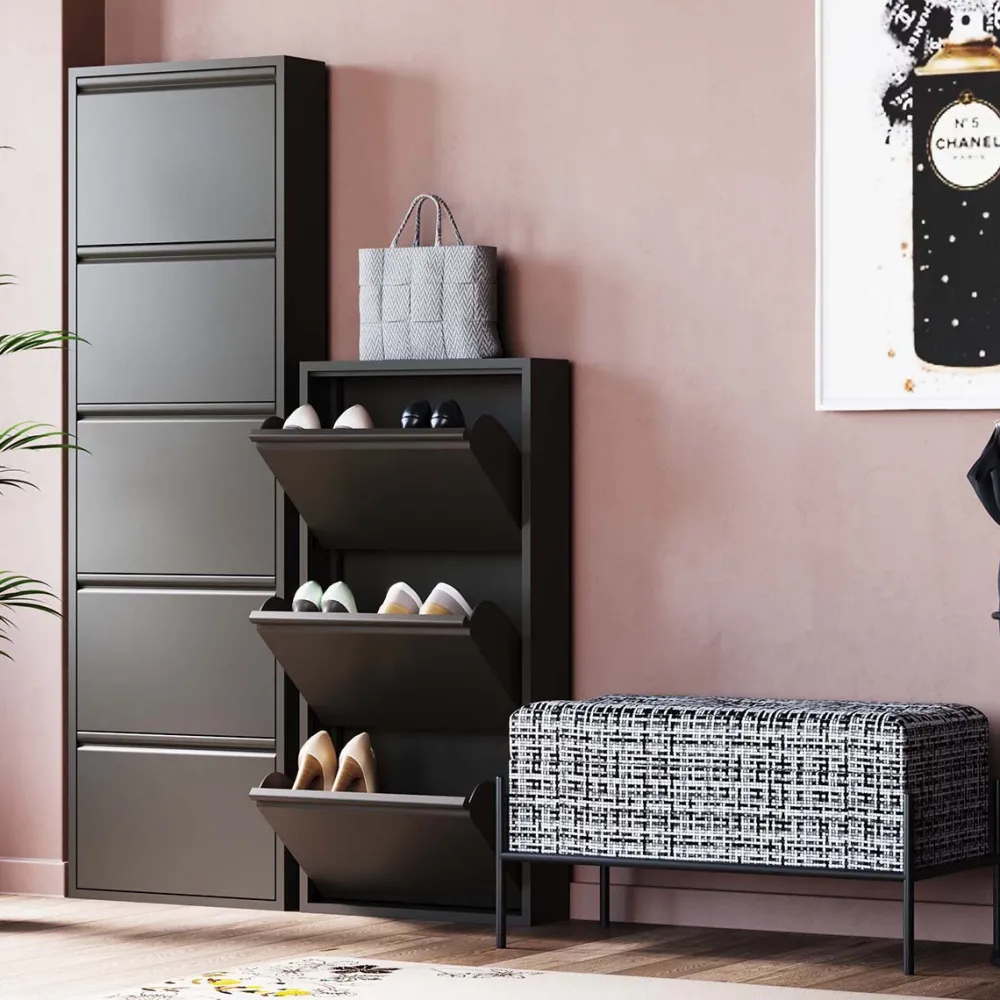 KARE Design Kenkäkaapit*Caruso 5 Kenkäkaappi, Musta (MO)