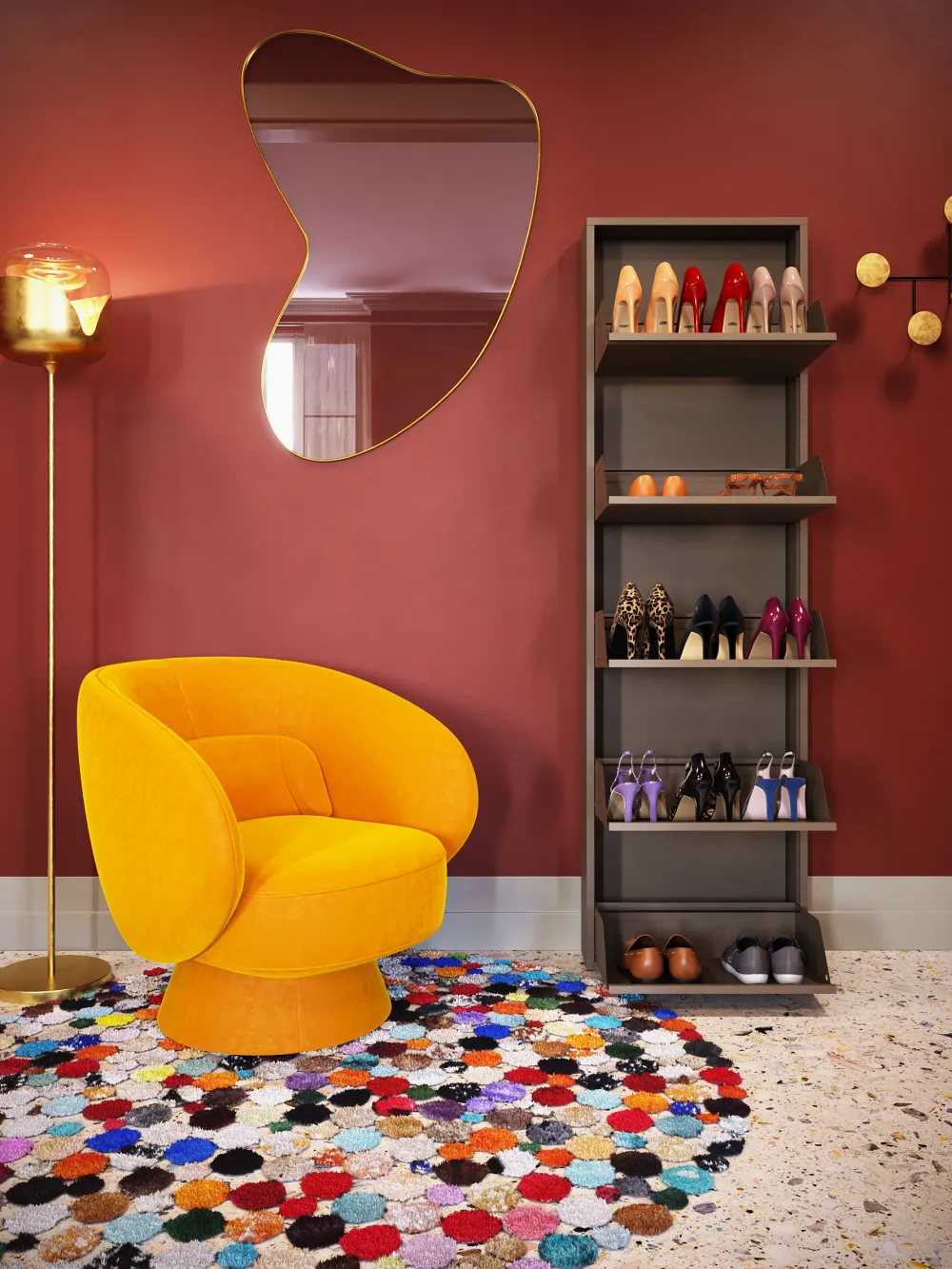 KARE Design Kenkäkaapit*Caruso Kenkäkaappi Taupe 5 Lokeroa