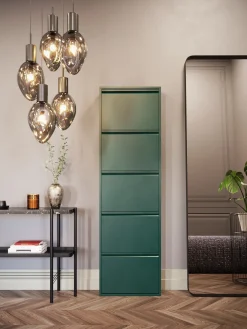 KARE Design Kenkäkaapit*Caruso Kenkäkaappi Vihreä 5 Lokeroa