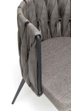 KARE Design Tuolit*Cheerio Tuoli Käsinojilla, Harmaa (sis. Tyynyn)