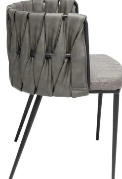 KARE Design Tuolit*Cheerio Tuoli Käsinojilla, Harmaa (sis. Tyynyn)