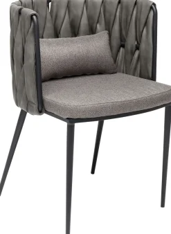 KARE Design Tuolit*Cheerio Tuoli Käsinojilla, Harmaa (sis. Tyynyn)