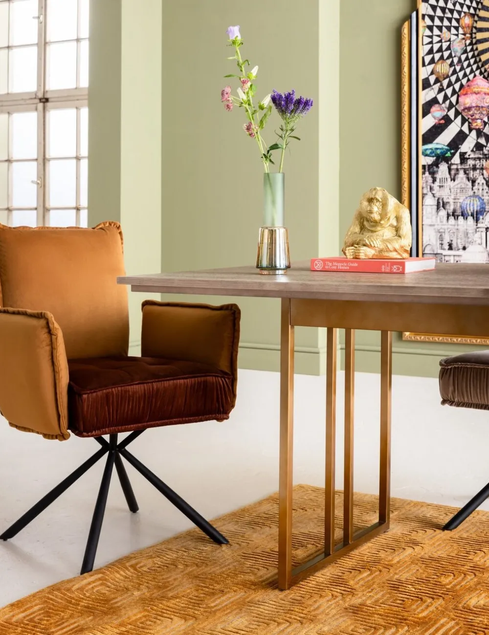 KARE Design Tuolit*Chelsea Tuoli Käsinojilla, Ruskea