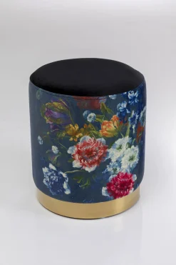 KARE Design Rahit Ja Jakkarat*Cherry Flower Musta Jakkara, Palli, Messinki Ø32cm