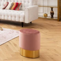 KARE Design Rahit Ja Jakkarat*Cherry Jakkara, Rahi, Mauve/messinki Ø35cm