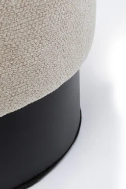 KARE Design Rahit Ja Jakkarat*Cherry Rahi, Jakkara - Kermanvärinen, Musta Ø36cm