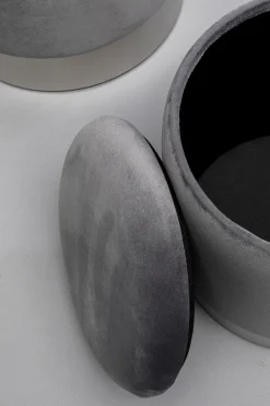 KARE Design Rahit Ja Jakkarat*Cherry Säilytys Jakkara, Harmaa, Hopea (2/Setti)