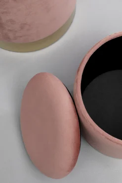 KARE Design Rahit Ja Jakkarat*Cherry Säilytys Jakkara, Roosa, Messinki (2/Setti)