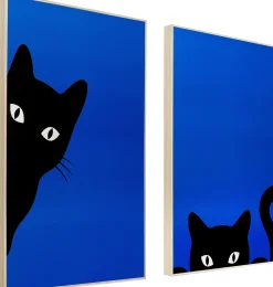 KARE Design Taulut*Ciao Gatto Kissat Kehystetty Taulu (2/Setti)