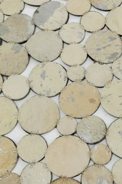 KARE Design Matot*Circle Pyöreä Matto - Nahkaa, Beige Ø250cm