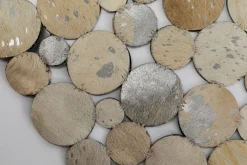 KARE Design Matot*Circle Pyöreä Matto - Nahkaa, Beige Ø250cm