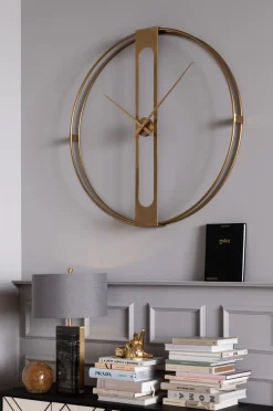 KARE Design Kellot*Clip Gold Seinäkello, Kulta Ø107cm