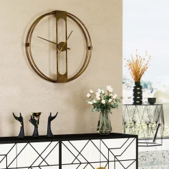 KARE Design Kellot*Clip Gold Seinäkello, Kulta Ø60cm