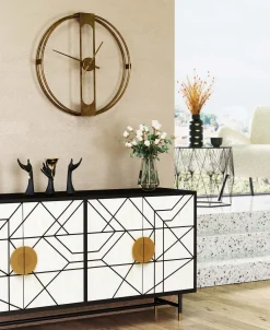 KARE Design Kellot*Clip Gold Seinäkello, Kulta Ø60cm