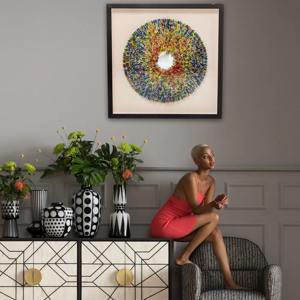 KARE Design Olohuone*Colour Explosion Kehystetty Taulu, Seinäkoriste 120x120cm