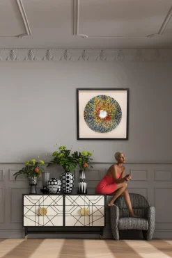 KARE Design Olohuone*Colour Explosion Kehystetty Taulu, Seinäkoriste 120x120cm