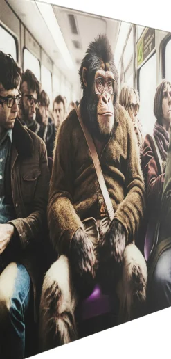 KARE Design Taulut|Olohuone*Commuter Monkey Apina Lasitaulu 60x60cm