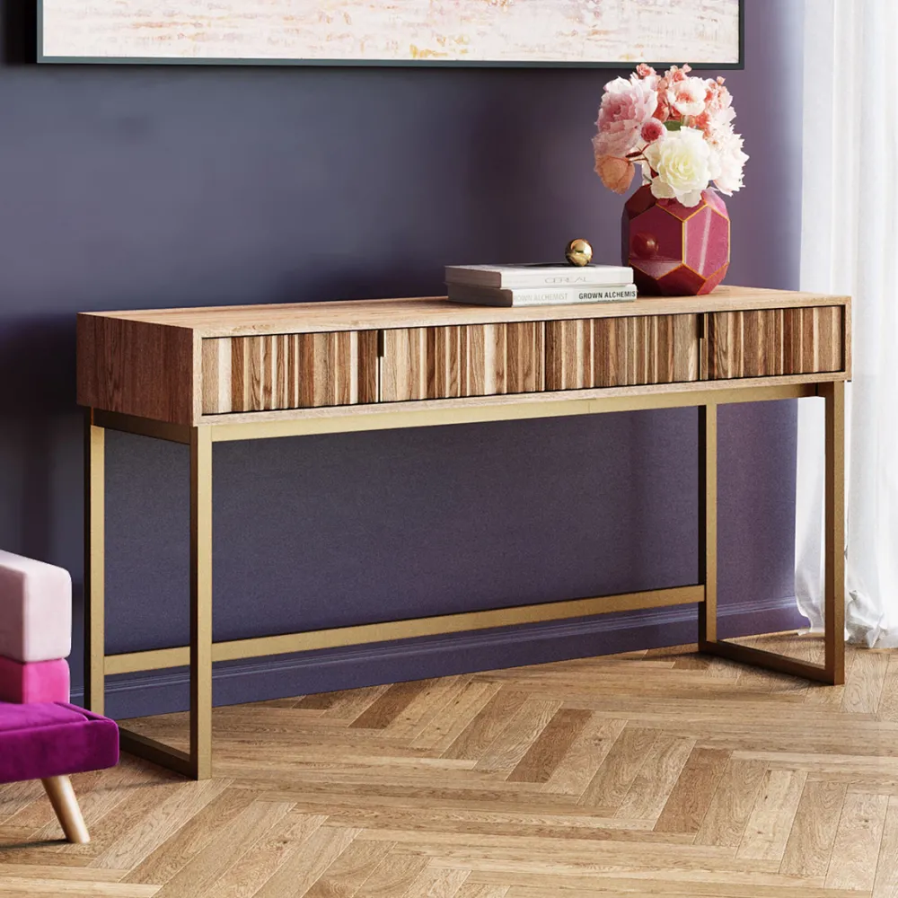 KARE Design Konsolipöydät Ja Sivupöydät*Concertina Konsolipöytä - Natur 136x40cm