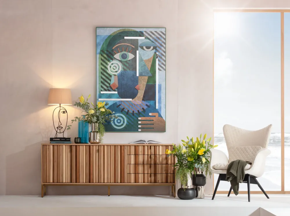 KARE Design Senkit|Olohuone*Concertina Senkki, Sivupöytä - Natur 186x74cm