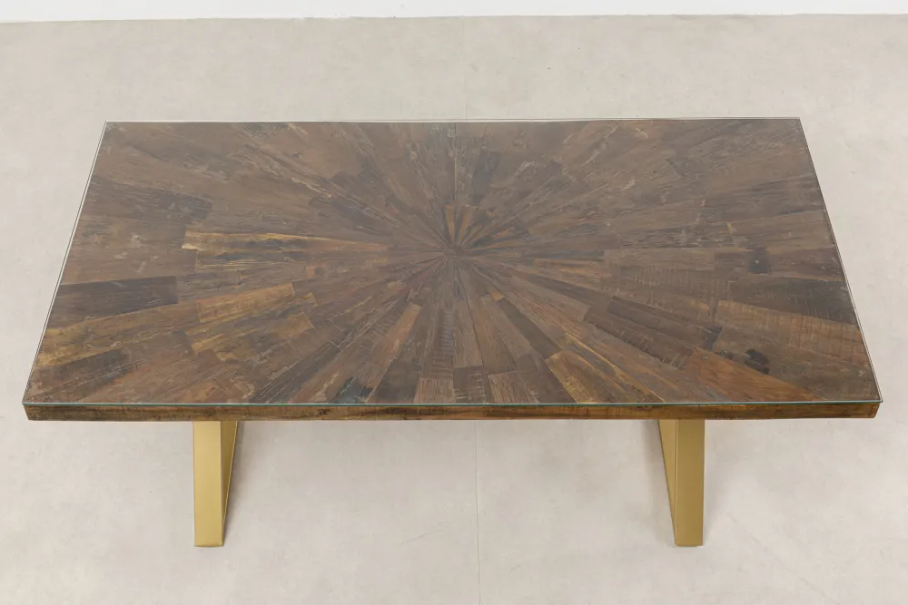 KARE Design Pöydät*Conley Ruokapöytä - Ristikkojalka, Messinki 180x90cm