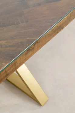 KARE Design Pöydät*Conley Ruokapöytä - Ristikkojalka, Messinki 180x90cm