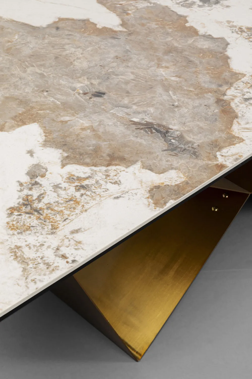 KARE Design Pöydät*Connesso Jatkettava Pöytä, Messinki 200(+60)x100cm