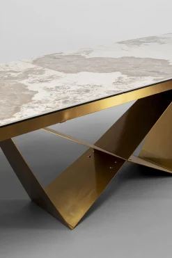 KARE Design Pöydät*Connesso Jatkettava Pöytä, Messinki 200(+60)x100cm