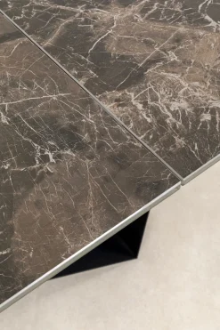 KARE Design Pöydät*Connesso Jatkettava Ruokapöytä, Keraaminen Pöytälevy 200(+60)x100cm