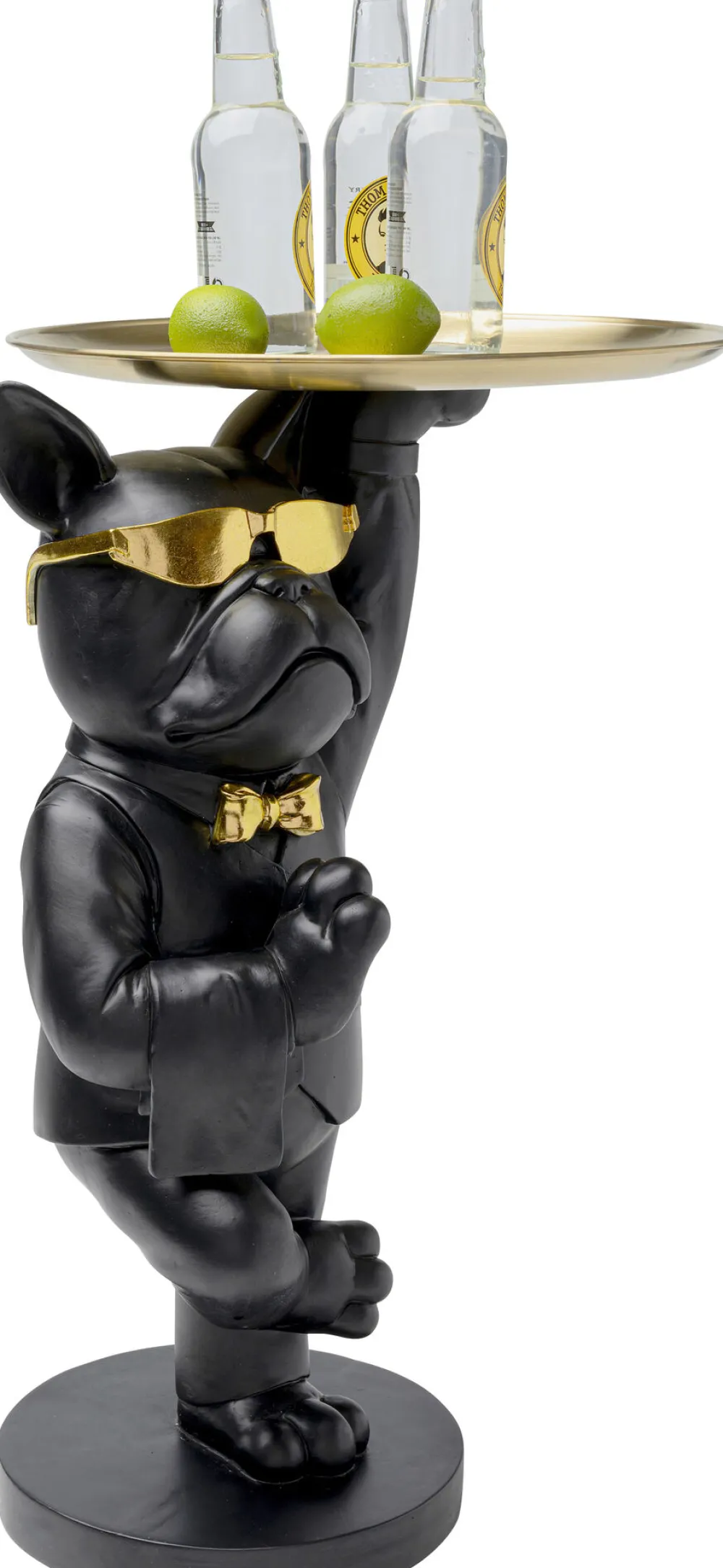 KARE Design Sohvapöydät|Olohuone*Cool Bulldog Sivupöytä, Tarjotin, Musta 34x55cm