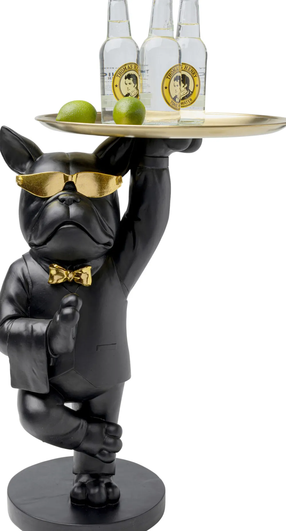 KARE Design Sohvapöydät|Olohuone*Cool Bulldog Sivupöytä, Tarjotin, Musta 34x55cm