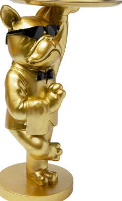 KARE Design Sohvapöydät|Olohuone*Cool Bulldog Sivupöytä, Tarjotin, Kulta 34x55cm