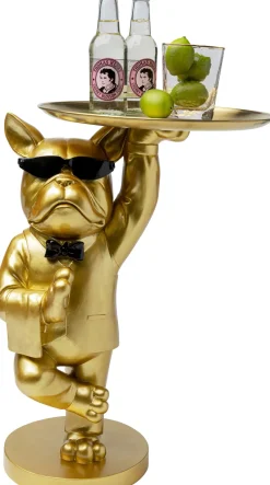 KARE Design Sohvapöydät|Olohuone*Cool Bulldog Sivupöytä, Tarjotin, Kulta 34x55cm