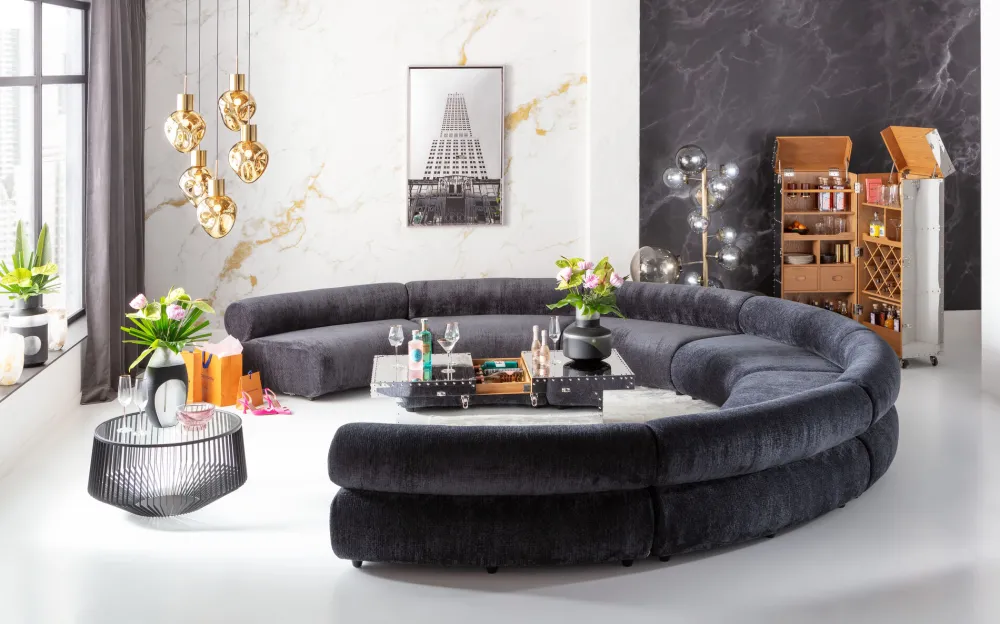 KARE Design Sohvapöydät|Olohuone*Corinne Sohvapöytä Musta Ø80cm