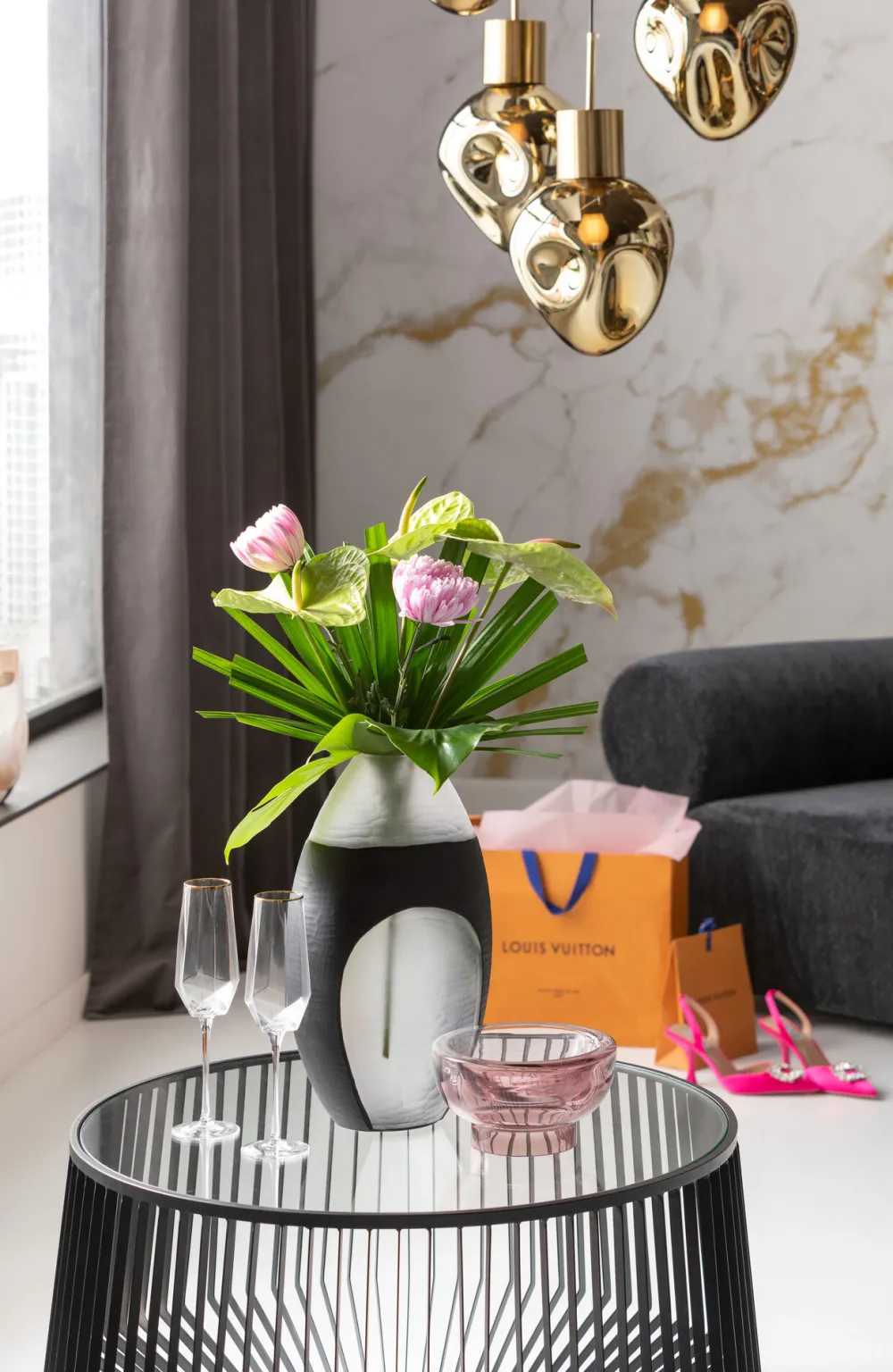 KARE Design Sohvapöydät|Olohuone*Corinne Sohvapöytä Musta Ø80cm