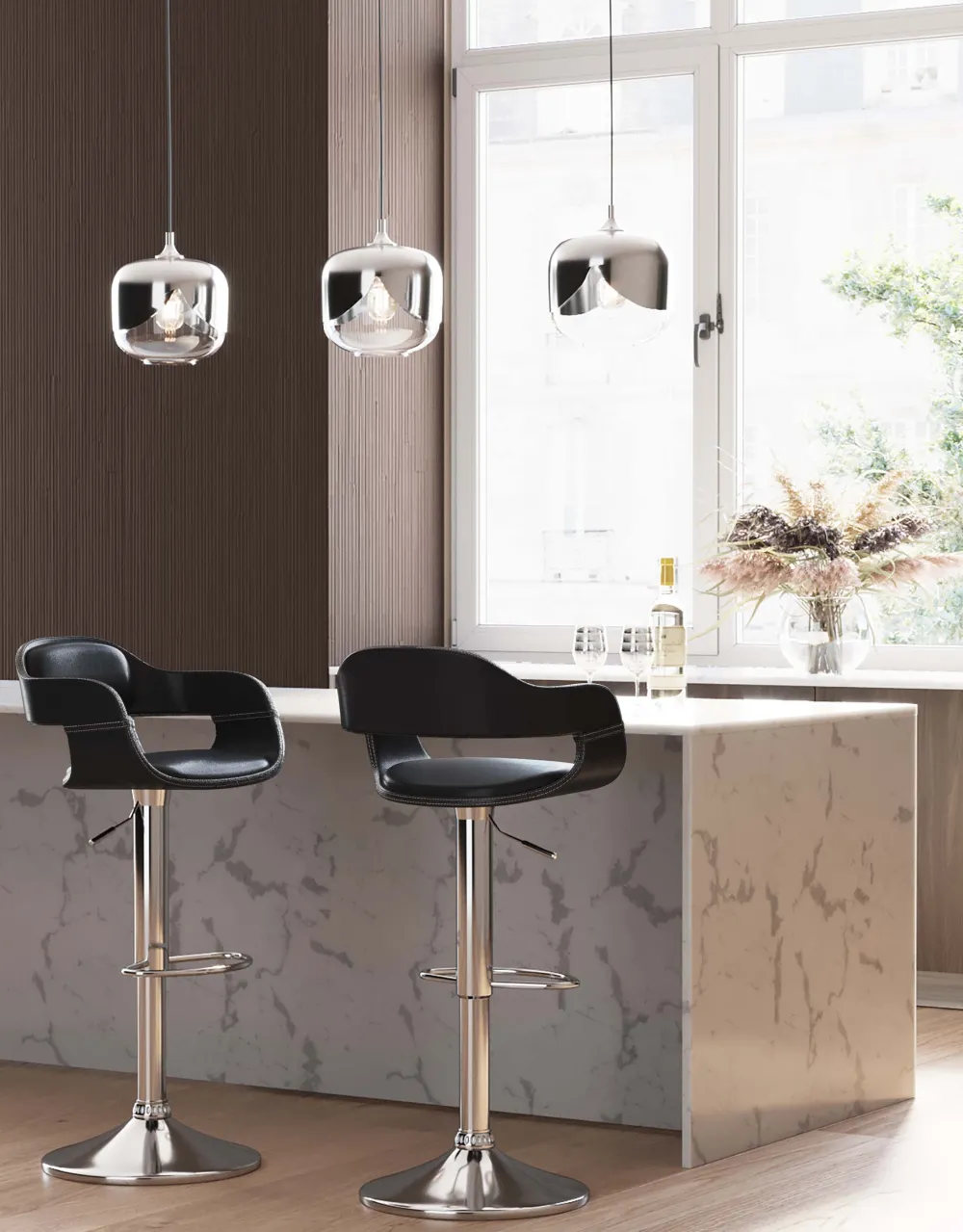 KARE Design Baarituolit*Costa Baarituoli, Musta