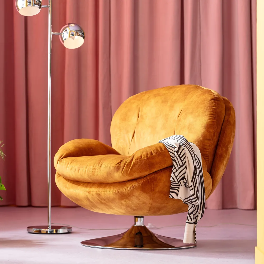 KARE Design Nojatuolit*Cosy Amber Pyörivä Nojatuoli, Meripihka